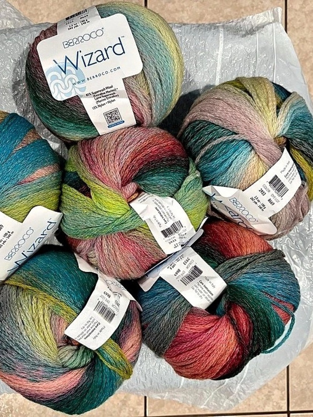Berroco Wizard Multicolor Yarn 6 Skeins